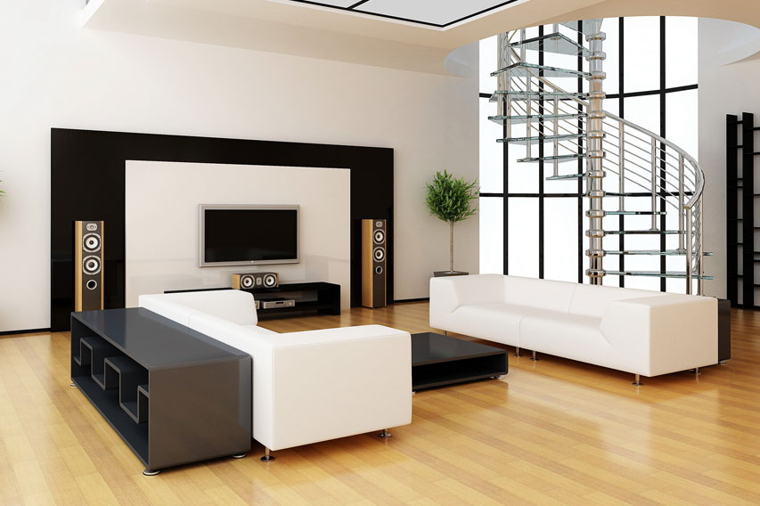 Warm staircase with custom railing